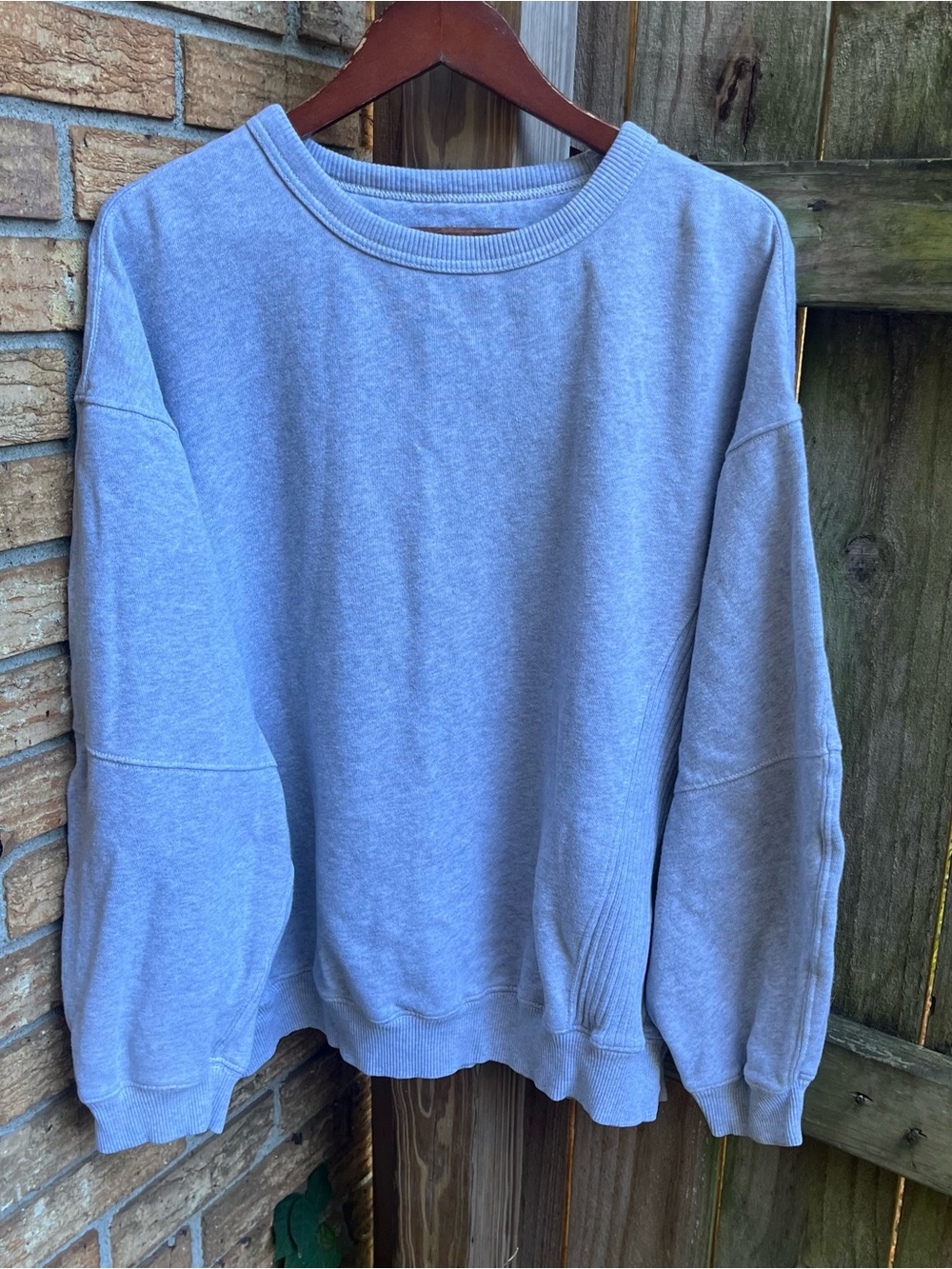 Aerie Light Gray Oversized Crewneck Sweatshirt
